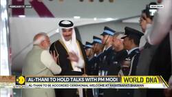 Indian PM Modi receives Emir of Qatar at Delhi airport News Clip