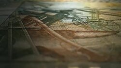 50 British Pounds Clydesdale 2003 Reverse Close Up Macro Stock Footage