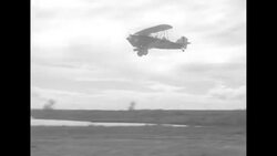 US Army Air Corps gunners in warplanes from Chapman Field near Miami practice target shooting News Clip