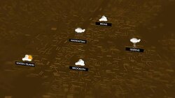 Weather Forecast and Conditions on New York City Map Stock Footage