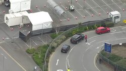 Aerials of Wembley Ikea coronavirus testing site News Clip