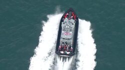 Migrants rescued by Border Force officials after crossing the English Channel News Clip