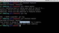 Complete Git Guide: Understand and Master Git and GitHub - Completing Rebasing by Performing Merging Instructional Video