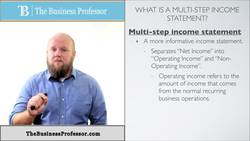 Introduction to Multi-Step Income Statement in Accounting Instructional Video