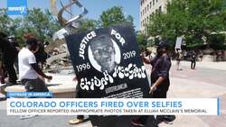 Officers Fired After Taking Photos At Elijah McClain Memorial News Clip