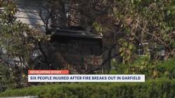 Shed fire spreads to multifamily homes in Garfield; 6 injured News Clip