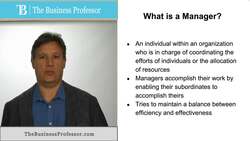 What is a Manager? Instructional Video