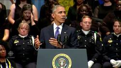 Barack Obama speaks at memorial for slain Dallas police officers News Clip