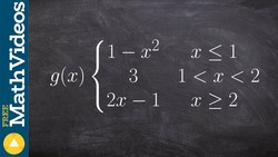 Learn how to evaluate the left and right hand limits of a piecewise function with thre Instructional Video