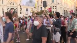 CLEAN : Cut-down Pride march takes place in Madrid News Clip