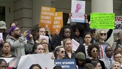 “Say No to Kavanaugh” – Protesters demand congress vote No to Kavanaugh - NYC Stock Footage