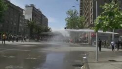CLEAN : Protests continue in Chile's capital News Clip