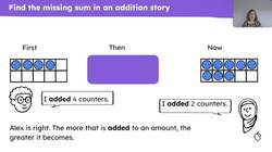 Find the missing part in addition and subtraction stories Instructional Video