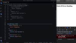 Modern JavaScript from the Beginning - Second Edition - Fetch API Error Handling Instructional Video