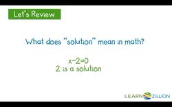 Solving Equations: Understanding How Different Equations Can Have the Same Solution Instructional Video
