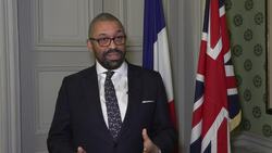 James Cleverly speaks to the media following a meeting with his French counterpart News Clip