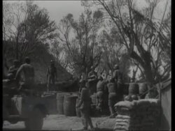 Life for US soldiers at Italian Front 1943 between leisure and medical conditions, mines detection and disarmament Stock Footage