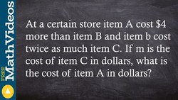 ACT SAT Prep Learn how to write the expression for a word problem Instructional Video