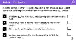 Linguistic features of a non-chronological report about Portia spiders Instructional Video