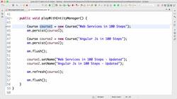 Master Hibernate and JPA with Spring Boot in 100 Steps - Step 14 - A Quick Review of Entity Manager Instructional Video