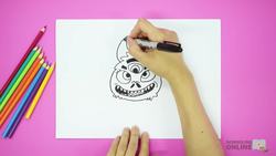 Arts and Crafts: How to Draw a Scary Halloween Monster Instructional Video