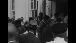 Democratic presidential candidate Adlai Stevenson confers with Sens. Kefauver and Sparkman and Pres. Truman on campaign strategy News Clip