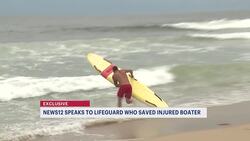 Exclusive: Asbury Park lifeguard, Coast Guardsman helps save man injured by boat propeller News Clip