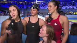 Canadian quartet thrilled to win 'surprise' 4x100m freestyle relay bronze News Clip