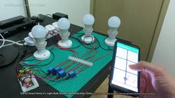 4 x 9W Light Bulb Smart Home System w/Bluetooth Smartphone Remote, ESP32 & 5V Relay Modules Instructional Video