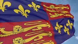 Lion is the flag of England of the past. state symbol logo Stock Footage