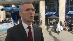 UN Secretary General Jens Stoltenberg interview in Munich News Clip