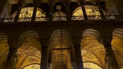 Interior of the Hagia Sophia in Istanbul Stock Footage