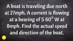How to use vectors to solve a word problem Instructional Video