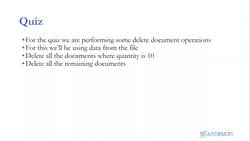 MongoDB Mastering MongoDB for Beginners (Theory and Projects) - Solution (Delete Operation) - `2 Instructional Video