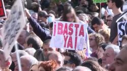 CLEAN : Hundreds of thousands rally to defend Madrid public healthcare News Clip
