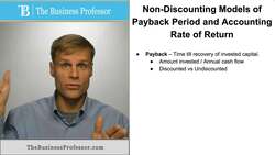 Understanding Non-Discounted Payback and Accounting Rate of Return Models Instructional Video