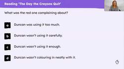 Engaging with the plot of 'The Day the Crayons Quit' Instructional Video
