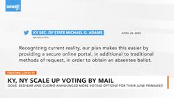 Kentucky, New York Scale Up Voting By Mail For June Primaries News Clip