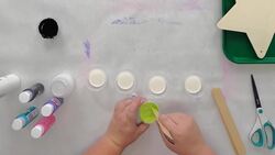 Paint Pouring Project: How To Make A Marbled Star Instructional Video