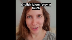 How do you 'stay in touch'? Tell me in the comments! Instructional Video