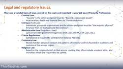 CISSP® Certification Domain 1 Security and Risk Management Video Boot Camp for 2022 - Laws and Regulations Instructional Video