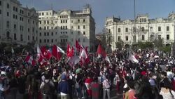CLEAN : Thousands protest in Lima against new interim government News Clip