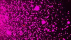 Many abstract small violet particles in space, computer generated abstract background Stock Footage