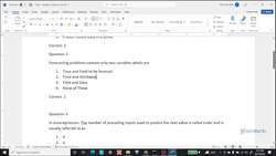 A Practical Approach to Timeseries Forecasting Using Python - Quiz Solution - Machine Learning in Time Series Forecasting Instructional Video