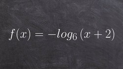 Learn to graph a logarithm with a reflection and translation Instructional Video
