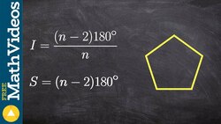 How to determine the measure of one exterior angle given the number of sides ex 3 Instructional Video