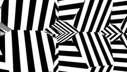 Black and white stripes. Computer generated abstract background Stock Footage