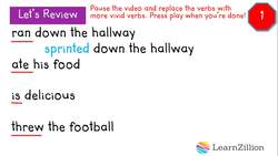 Adding Vivid Verbs to Improve Your Writing Instructional Video