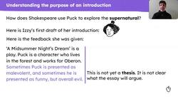 Introductions to essays about Puck in 'A Midsummer Night's Dream' Instructional Video