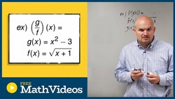 Divide a quadratic function by a square root function to determine the domain Instructional Video